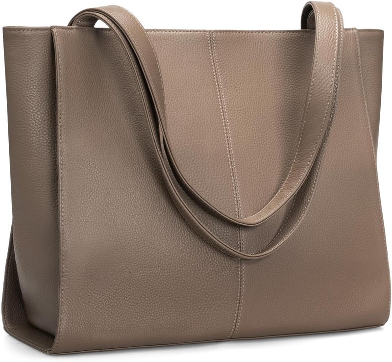 befen Genuine Leather Tote Bag for Women Work, Women's Leather Shoulder Bags Purses Satchel Handbags with Laptop Compartment - Image 1